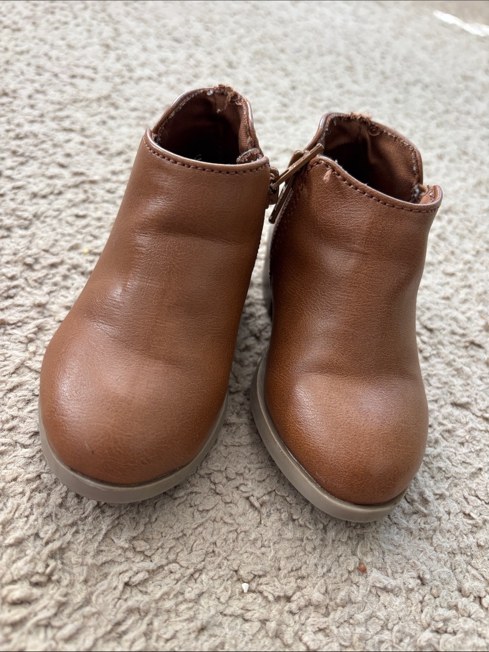 Old Navy Toddler Tan Brown Zip Ankle Boots